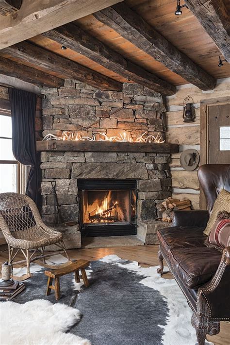 Rustic Fireplaces, Home Fireplace, Fireplace Design, Winter Fireplace ...