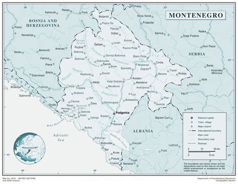 Large political map of Montenegro. Montenegro large political map | Vidiani.com | Maps of all ...