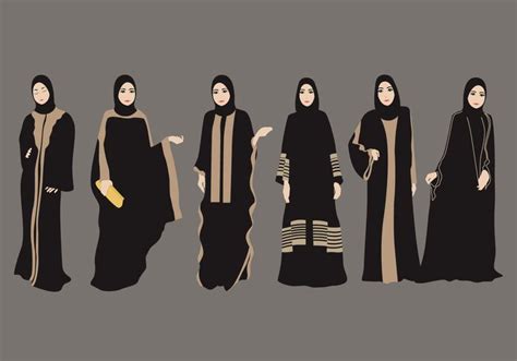 Abaya, Vector character design, Abayas fashion