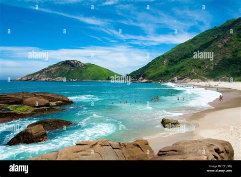 Praia do Meio Beach near Grumari, Rio de Janeiro, Brazil Stock Photo ...