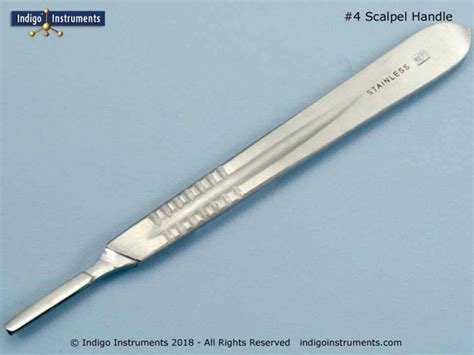 Scalpel handle, #4, 150mm (6"), stainless