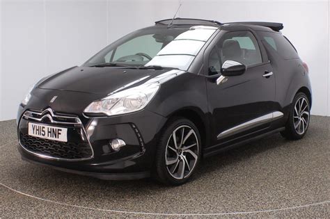 Used 2015 BLACK CITROEN DS3 CABRIO Convertible 1.2 PURETECH DSTYLE PLUS S/S 3DR 109 BHP for sale ...