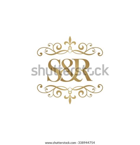 Sr Initial Logo Ornament Ampersand Monogram Stock Vector (Royalty Free ...