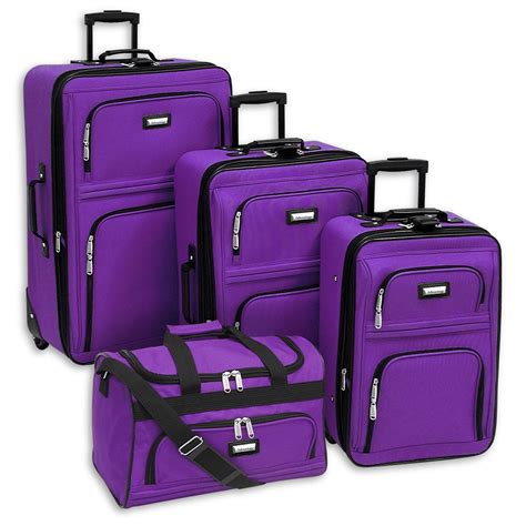 Advantage Trends Collection Amethyst 4-piece Luggage Set - Free ...