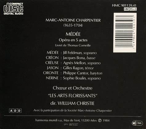 makdelart - classique: Charpentier - Medee (William Christie) (1984) [3CD]