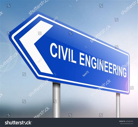 Illustration Depicting Sign Civil Engineering Concept Stock ...