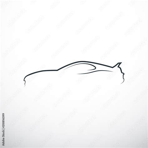 Abstract car silhouette. Side view. Vector illustration Stock Vector ...