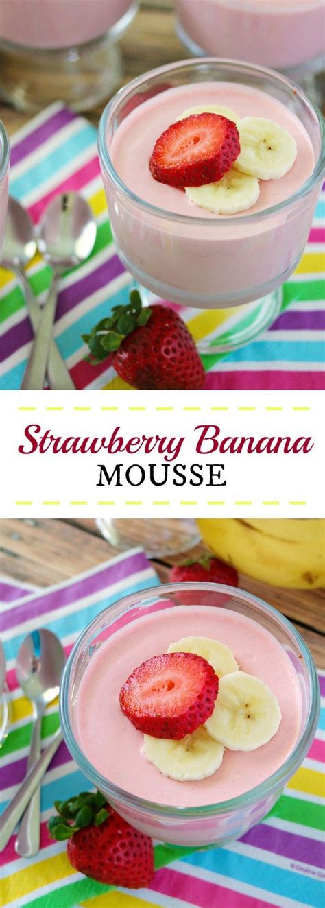 Strawberry Banana Mousse is a simple and easy recipe using jello ...