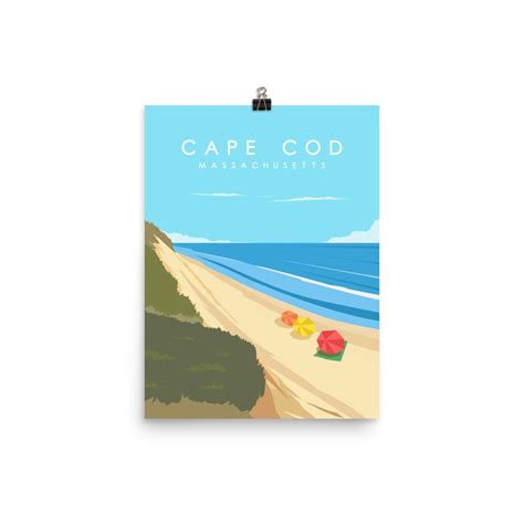 Cape Cod Beach Poster Cape Cod Wall Art Cape Cod Print Cape - Etsy