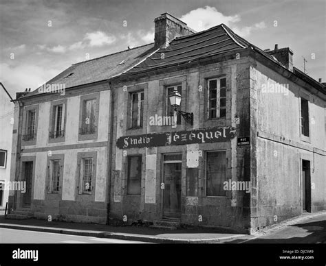 Old shop building in Chateulin, Brittany France Stock Photo - Alamy