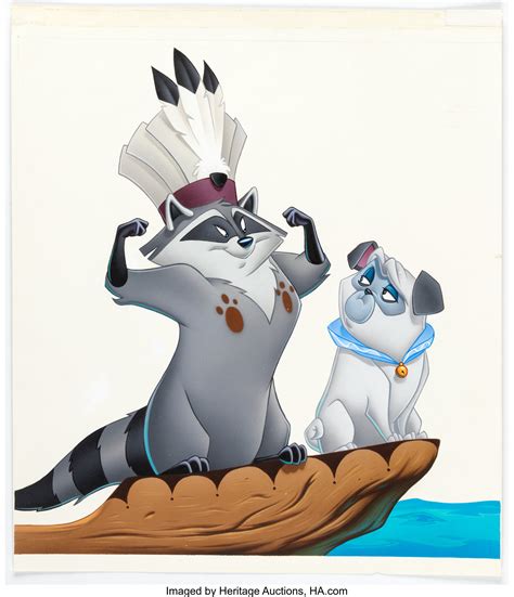 Pocahontas Meeko and Percy Colored Production Art (Walt Disney, | Lot #11288 | Heritage Auctions