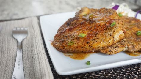 EASY Lemon Pepper Pork Chops Recipe : Happily Natural