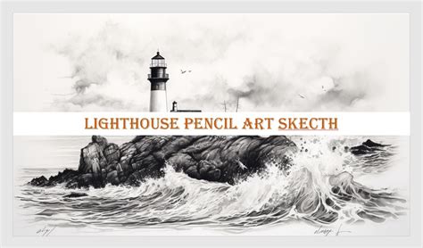 Lighthouse Pencil Art Sketch Graphic by Ansart · Creative Fabrica