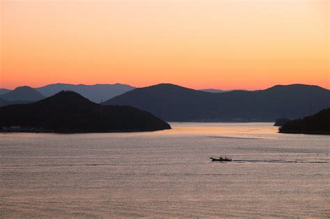 Free Images : sunset, korea, tongyeong, mountainous landforms, coastal and oceanic landforms ...