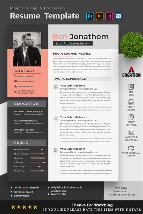 Modern Editable Resume Template Editable Resume Resume Template - Riset