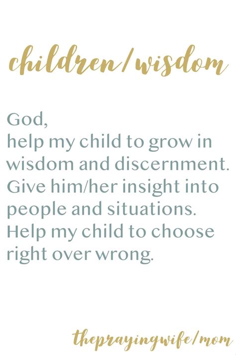 Prayer for Our Children | Wisdom and Guidance