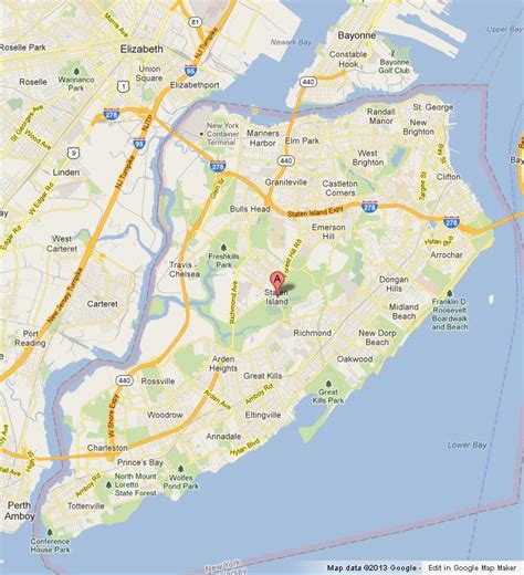 Map of Staten Island