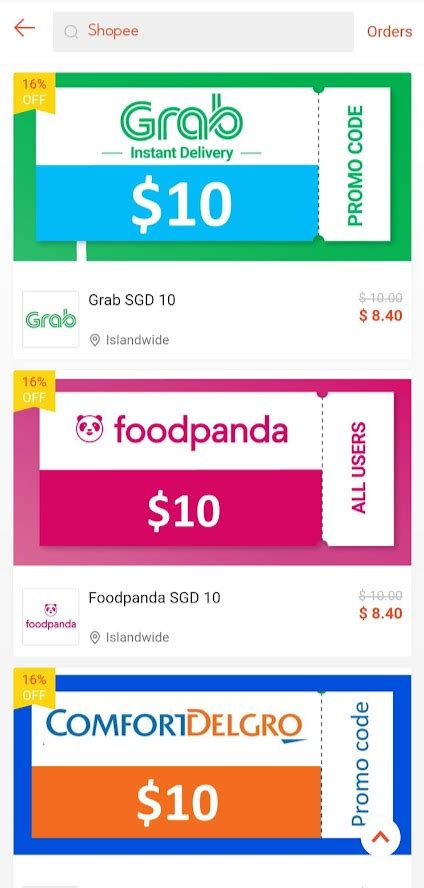 Shopee Digital: Grab/Food Panda and other Vouchers – $10 Voucher just ...