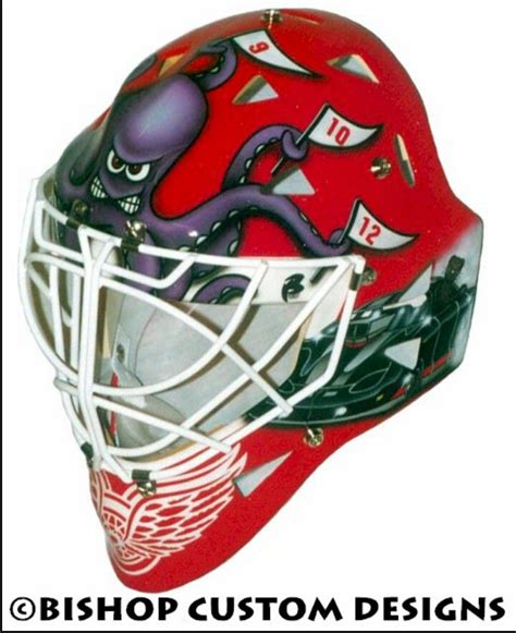 Manny Legace Detroit Red Wings. | Hockey mask, Hockey goalie, Goalie mask