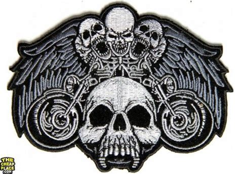 Motorcycle Skulls Small Biker Patch | Skull patch, Skull, Motorcycle ...