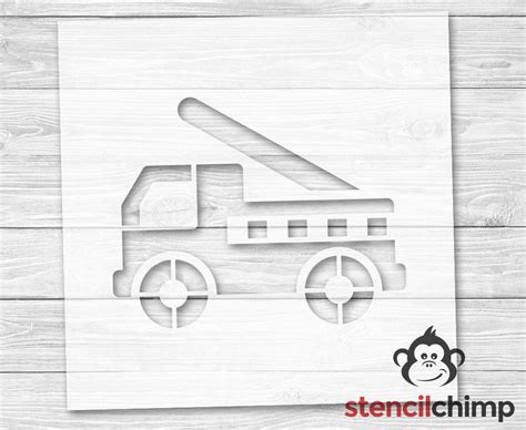 Fire Truck Stencil | DIY Art Stencil from StencilChimp on Etsy Studio