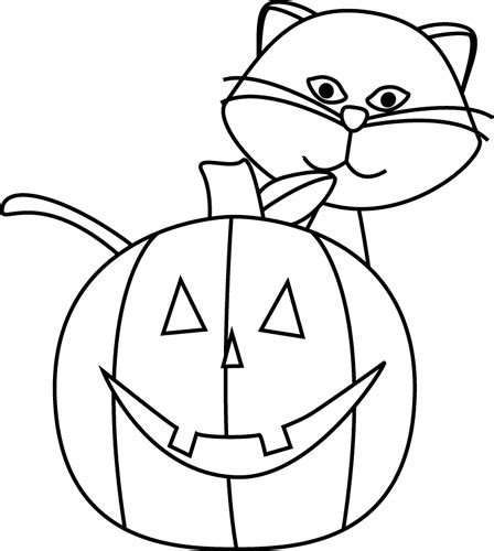 Halloween Clip Art Black And White Cat