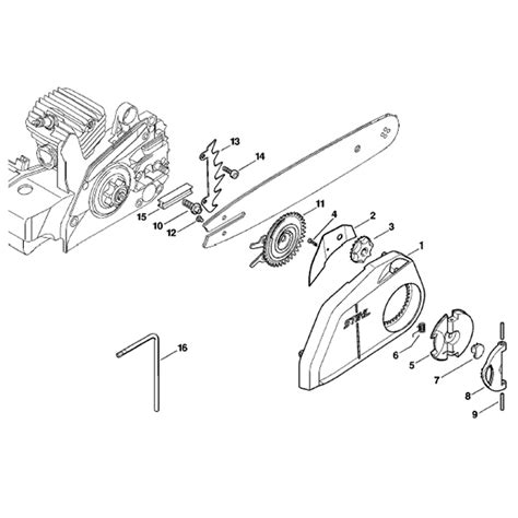 Stihl MS 250 Chainsaw (MS250) Parts Diagram, Quick tensioner parts