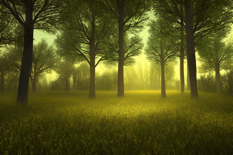 Spring Forest Scenery Landscape Background · Creative Fabrica