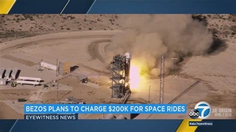 Amazon founder Jeff Bezos to charge at least $200,000 for space rides - ABC7 Los Angeles