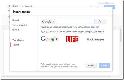 Google Docs defaults to searching for Creative Commons licensed images. Great, but could they do ...