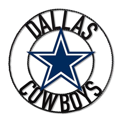 IMPERIAL Dallas Cowboys Team Logo 24 in. Wrought Iron Decorative Sign ...