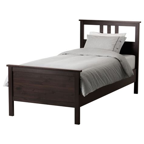 HEMNES Bed frame, black-brown, Twin - IKEA | Hemnes bed, Malm bed frame, Ikea hemnes bed