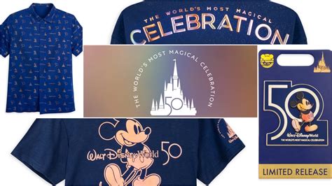 Disney World 50th Anniversary Pre-Celebration Merchandise Collection ...