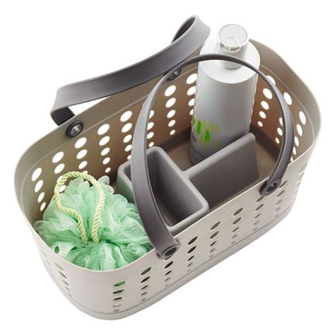 Shower Tote - Grey Flexible Shower Tote by Casabella | The Container Store | Shower basket ...