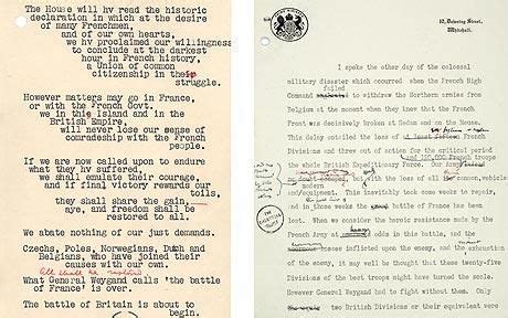 Winston Churchill 'agonised' over finest hour speech, papers reveal ...