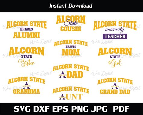 Alcorn State University Svg , Alcorn State Alumni , Mom , Girl , Bundle ...