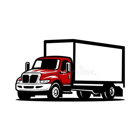 Size Moving Truck Side View Vector Isolated Stock Photo - Illustration ...