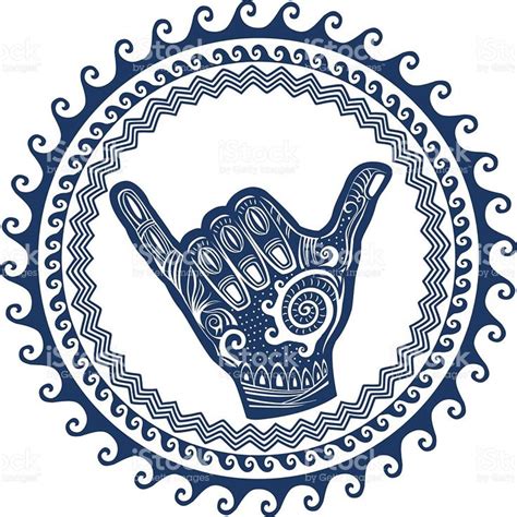 shaka-hand-sign-in-round-wave-ornament-vector-id595367552 (1024×1024 ...