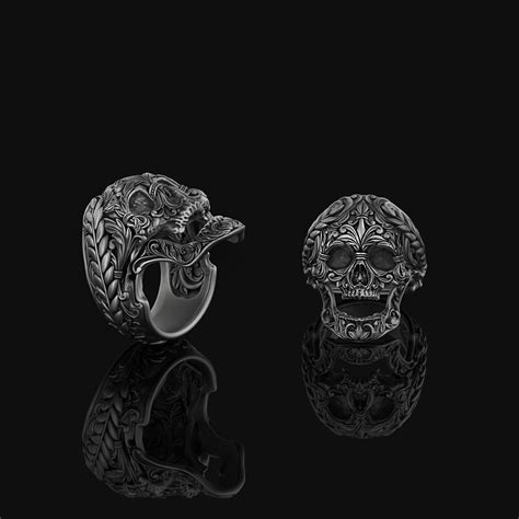 Skull Ring Gothic Ring Gothic Jewelry Skull Skull Jewelry - Etsy