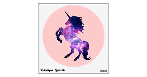 Space unicorn wall sticker | Zazzle