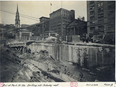 Park Street Station, drilling old subway wall | Title: Park … | Flickr