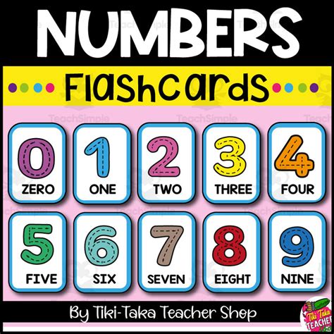 Numbers Flashcards from Zero to Nine by Teach Simple