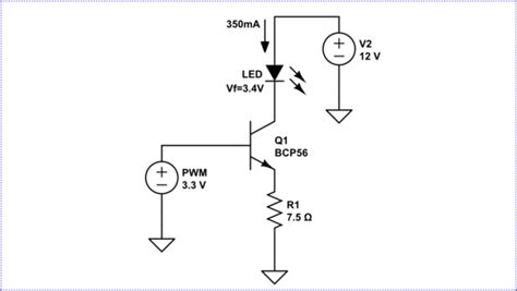 microcontroller - BJT Constant current LED driver - Electrical Engineering Stack Exchange