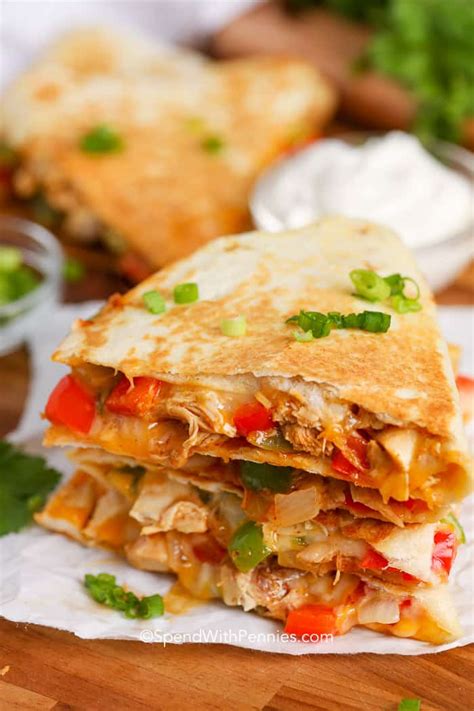 Chicken Quesadillas {Baked or Grilled!} - Spend With Pennies