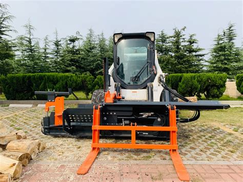 China Skid Steer Attachment Wood Splitter Firewood Processor - China ...