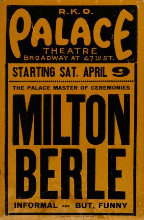 Bonhams : A group of Milton Berle vaudeville posters