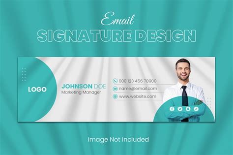 Premium PSD | Email signature design or email footer template and personal social media cover