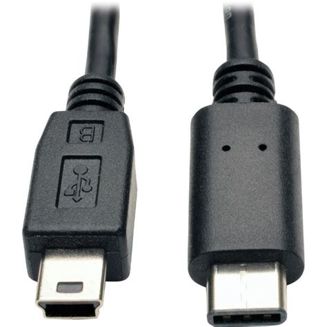 Tripp Lite 6ft USB 2.0 Hi-Speed Cable 5-Pin Mini-B to USB Type-C USB-C ...