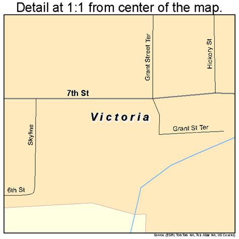 Victoria Kansas Street Map 2073775