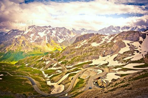 Col Du Galibier, Southern France Photograph. Switchbacks Zigzag Road ...